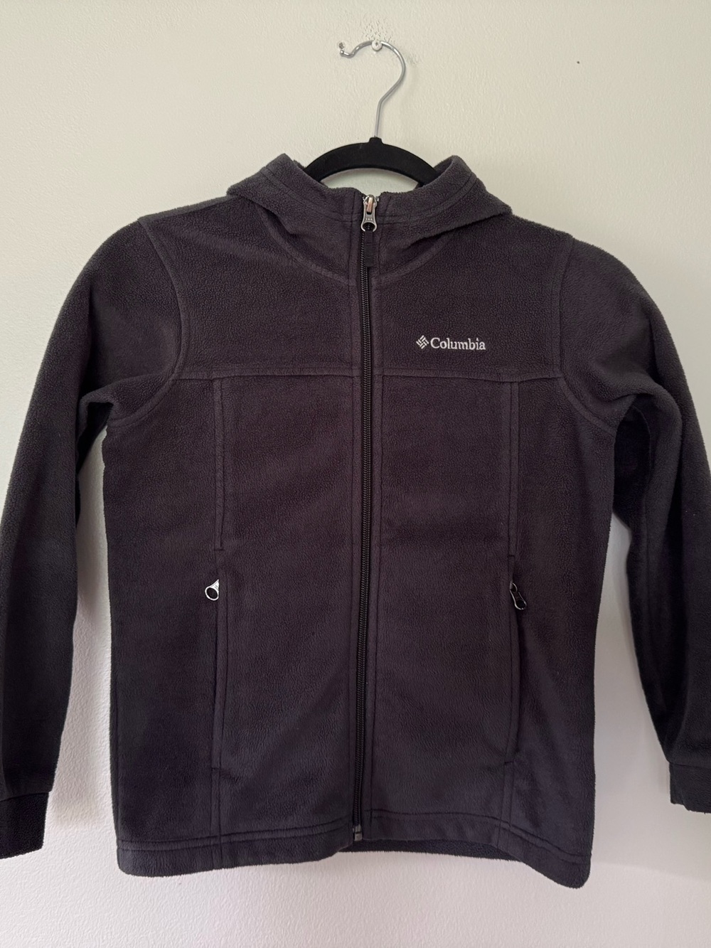 Columbia Kids Black Full-Zip Fleece Hoodie